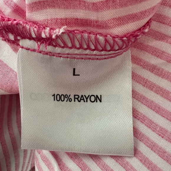 NWT Jane and Delancey Pink Striped Button-Up Top - Picture 4 of 5